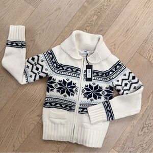 NWT 128423 Echo whisper white admiral Aritzia TNA Sweater S